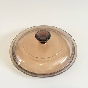 Vintage Corning Vision Pyrex Amber V-1-C Replacement LID ONLY For 1 L Glass